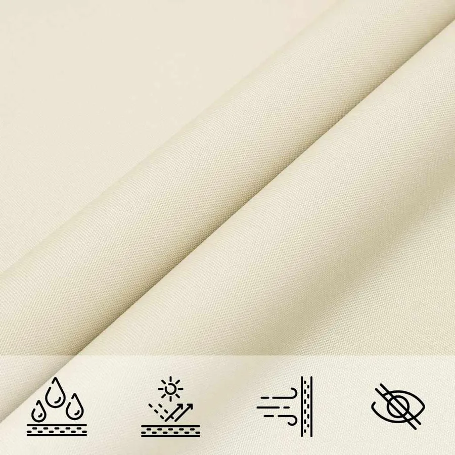 Voile de parasol tissu oxford carré 3x3 m crème - 7