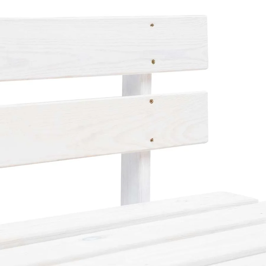 Banc palette de jardin bois gris blanc - 4