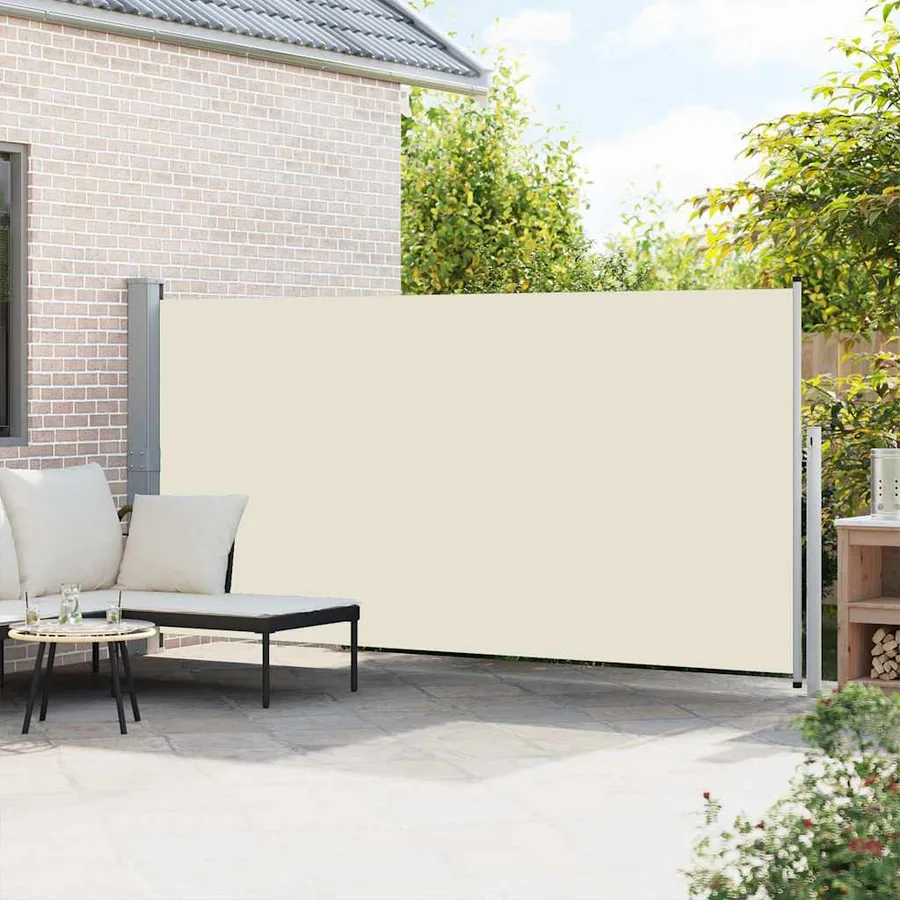 Auvent latéral rétractable 160 x 500 cm Crème - 3