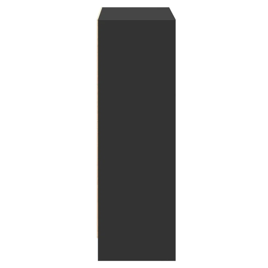 Bibliothèque Noir 60x24x76 cm Bois d'ingénierie - 6