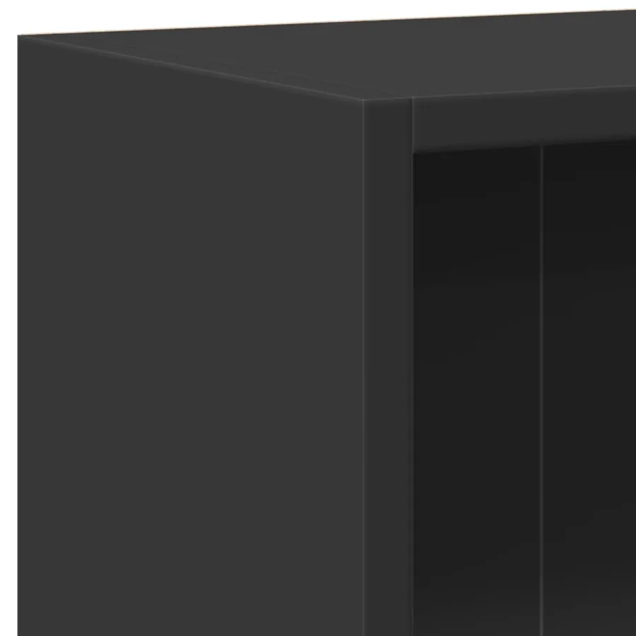 Bibliothèque Noir 60x24x76 cm Bois d'ingénierie - 7