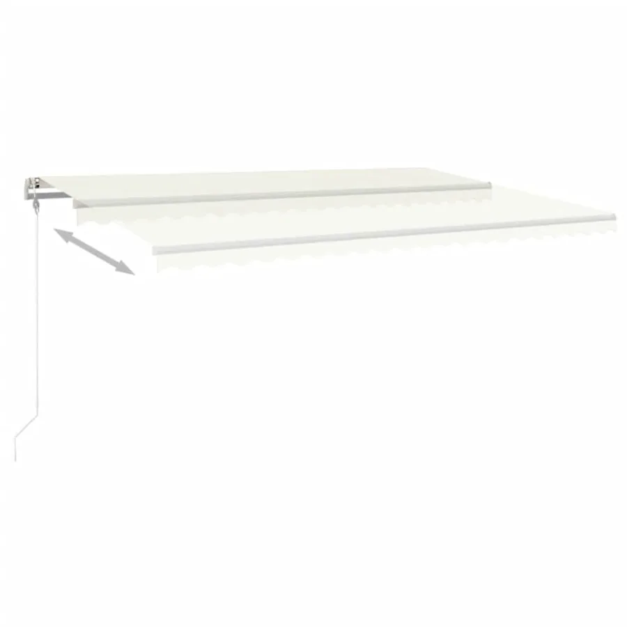 Auvent rétractable automatique 500x350 cm Crème - 3