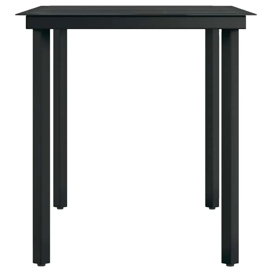 Ensemble à manger de jardin 7 pcs Marron et noir - 7