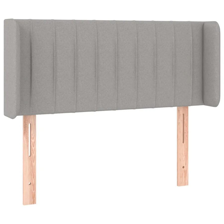 Tête de lit à LED Gris clair 93x16x78/88 cm Tissu - 3