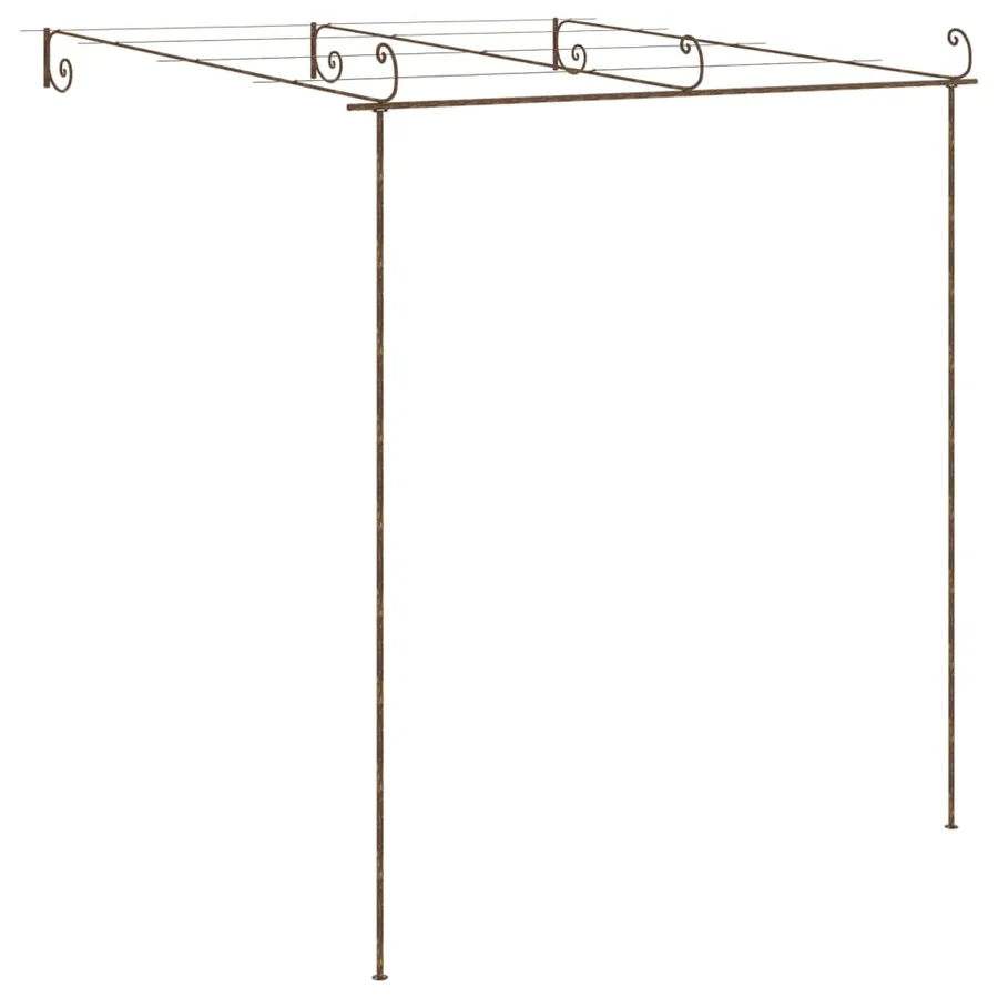 Pergola de jardin Marron antique 3x3x2,5 m Fer - 4