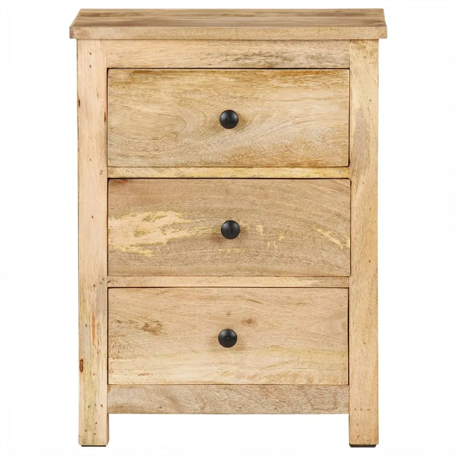Table de chevet 45x35x60 cm Bois de manguier massif - 2