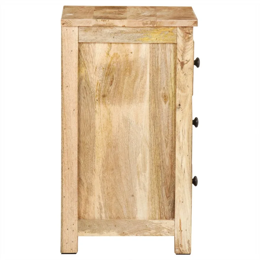 Table de chevet 45x35x60 cm Bois de manguier massif - 3