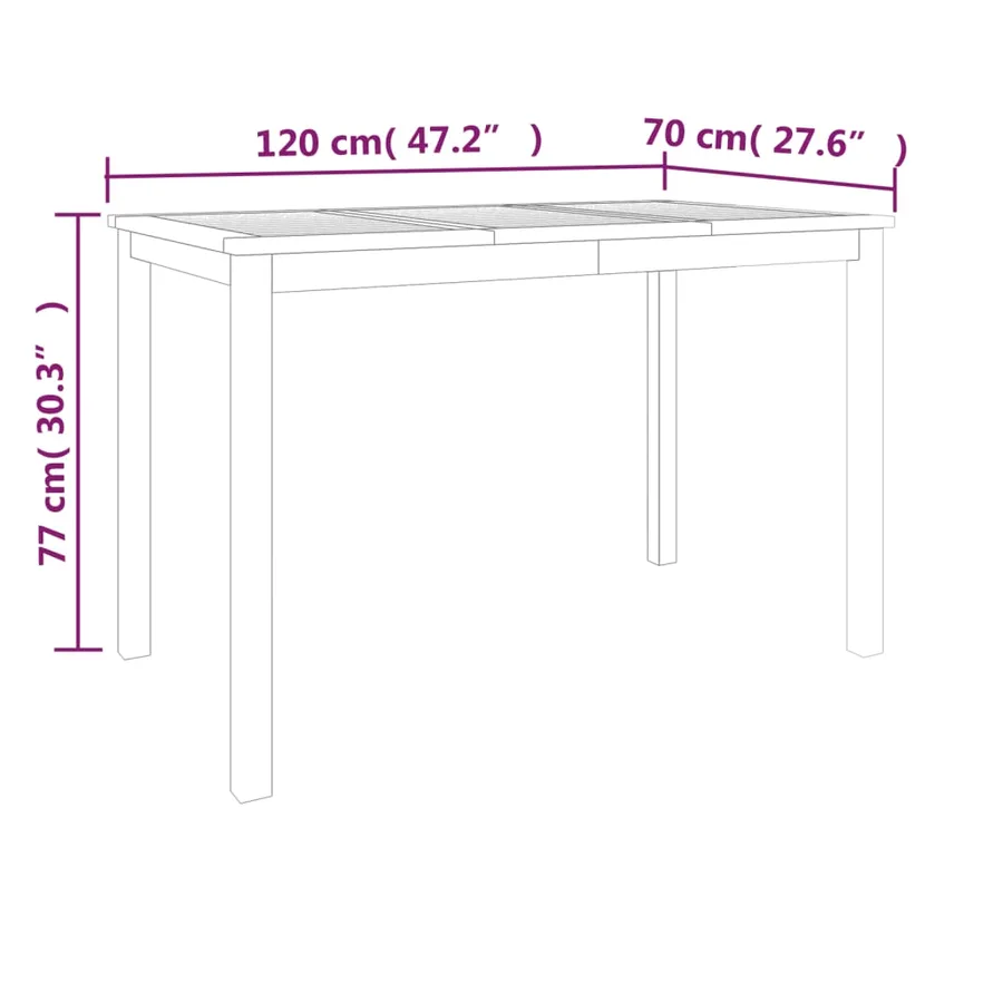 Ensemble à manger de jardin 7 pcs Bois de teck solide - 10