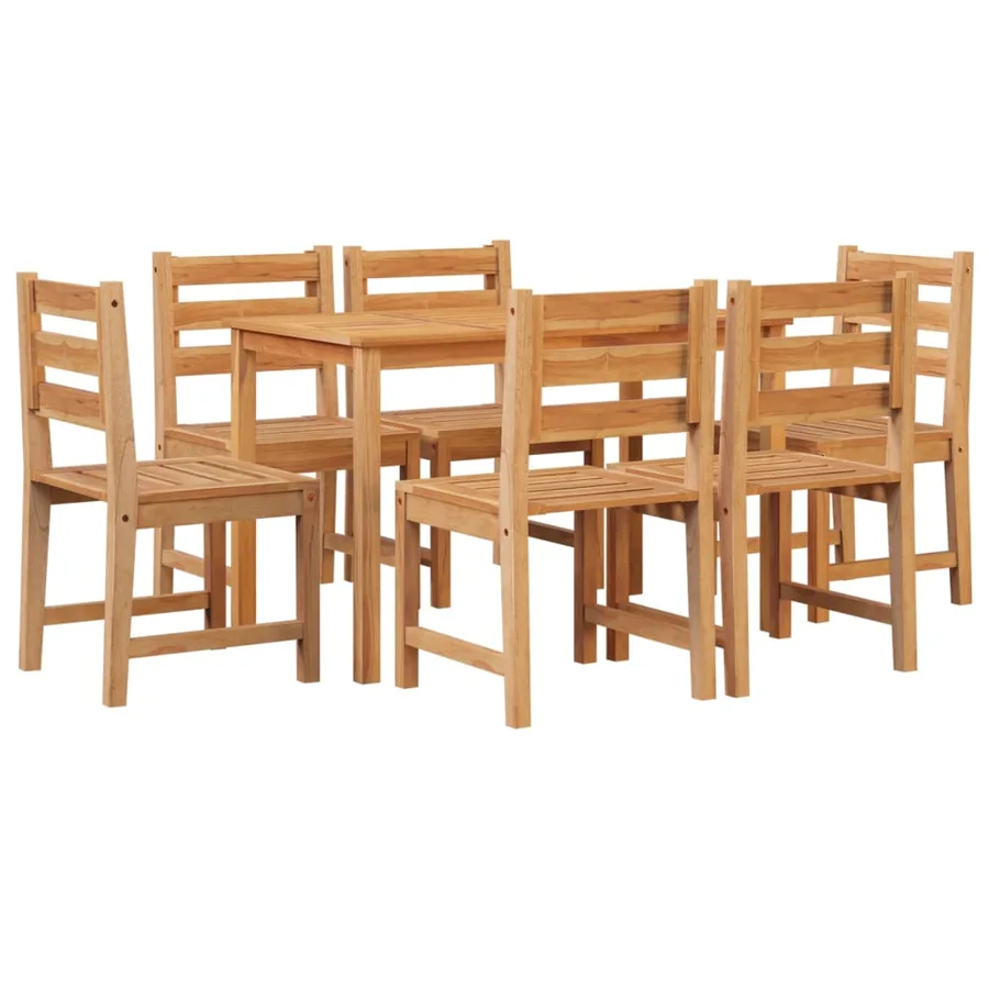 Ensemble à manger de jardin 7 pcs Bois de teck solide - 3