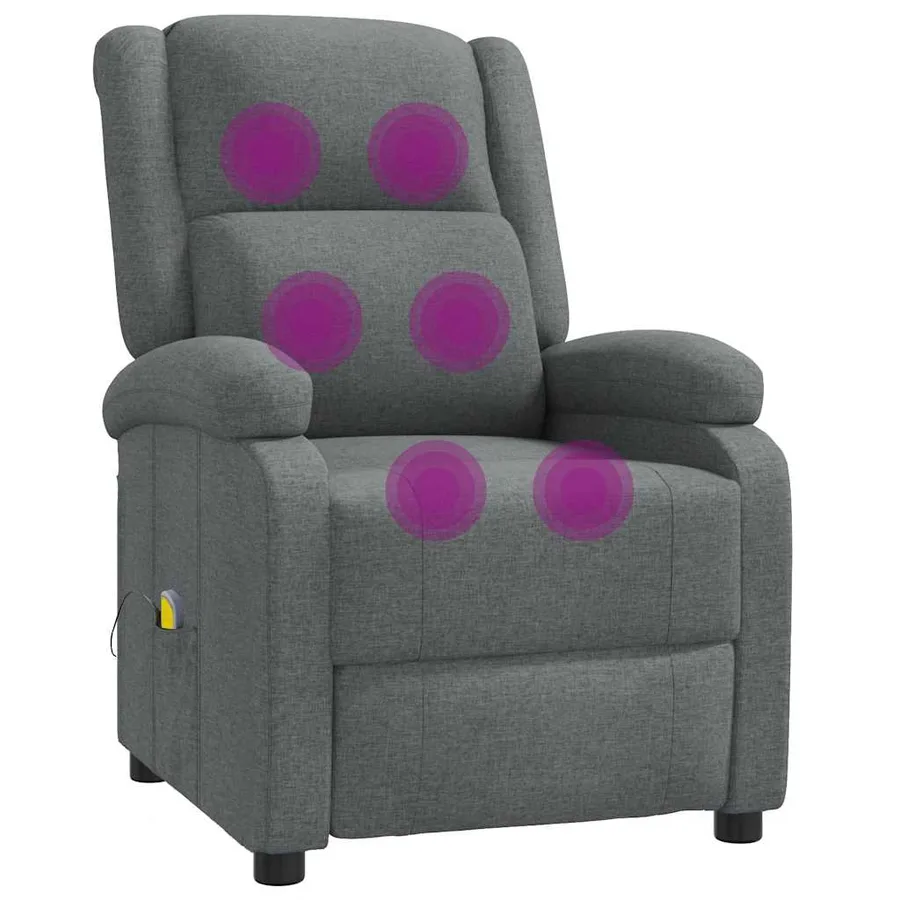 Fauteuil de massage Gris foncé Tissu - 2