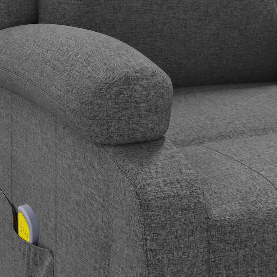 Fauteuil de massage Gris foncé Tissu - 8
