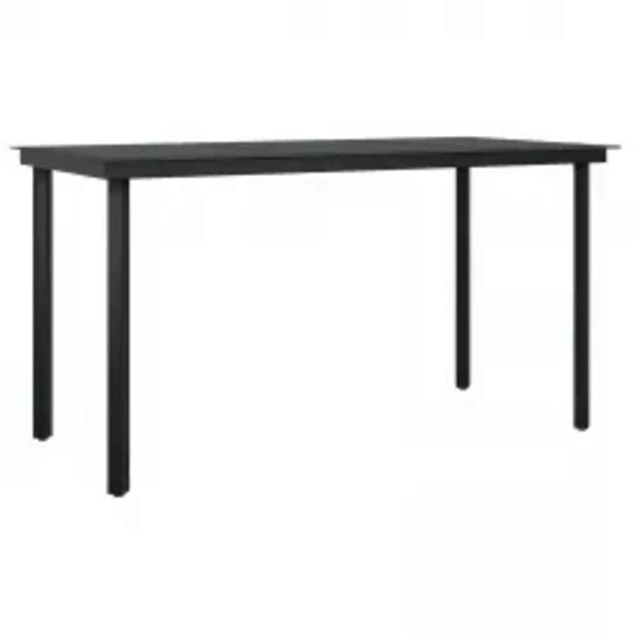 Ensemble à manger de jardin avec coussins 5 pcs Noir - 6