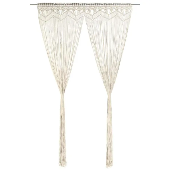 Rideau en macramé 140x240 cm Coton