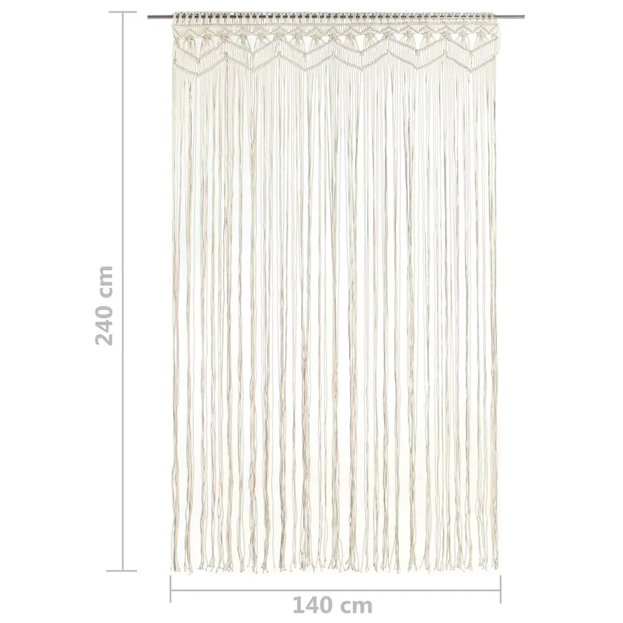 Rideau en macramé 140x240 cm Coton - 5