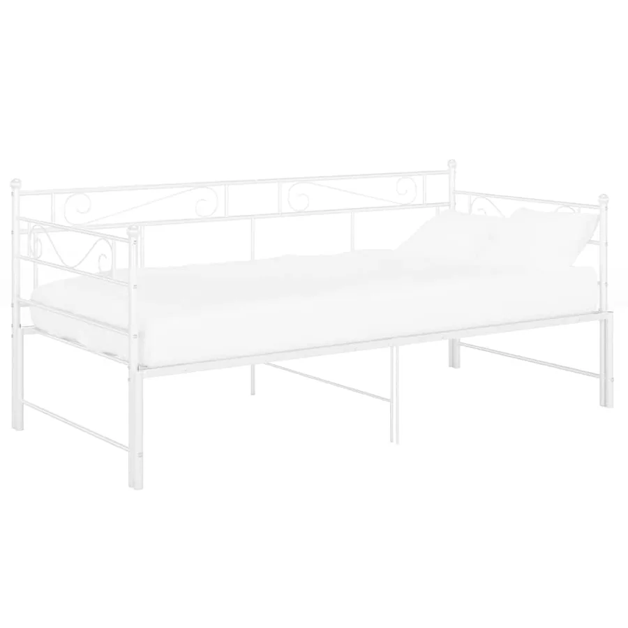 Cadre de canapé-lit extensible sans matelas blanc 90x200 cm - 2