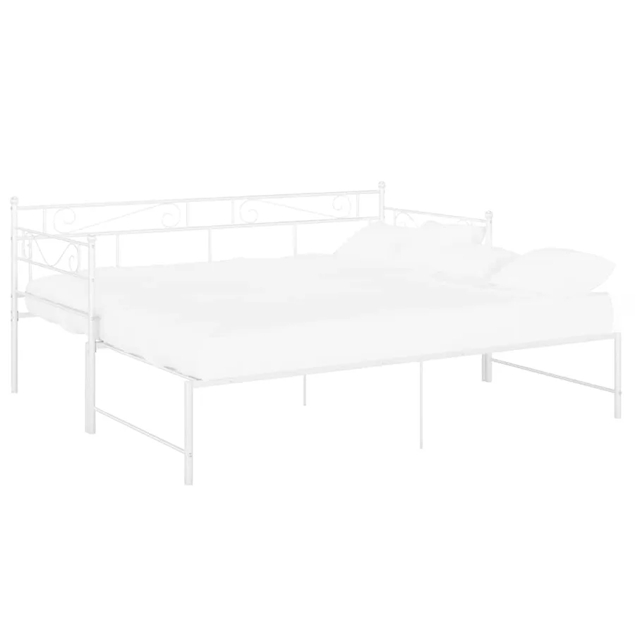 Cadre de canapé-lit extensible sans matelas blanc 90x200 cm - 3