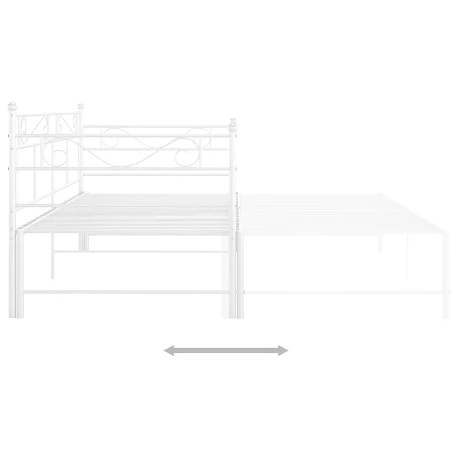 Cadre de canapé-lit extensible sans matelas blanc 90x200 cm - 5