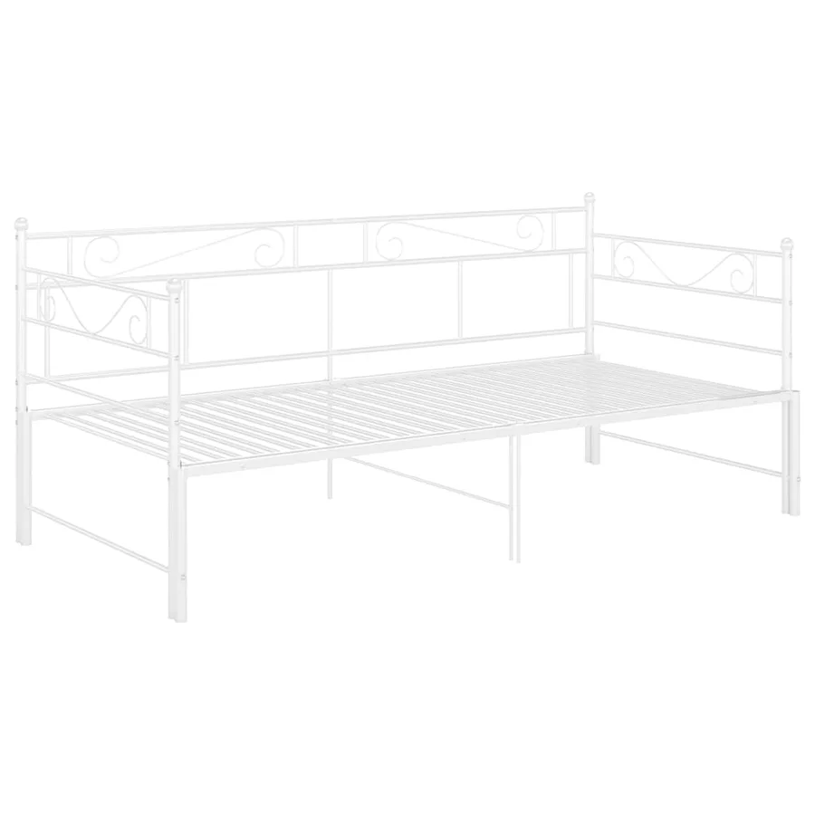 Cadre de canapé-lit extensible sans matelas blanc 90x200 cm - 6