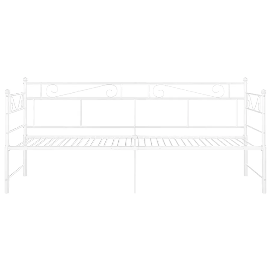 Cadre de canapé-lit extensible sans matelas blanc 90x200 cm - 7