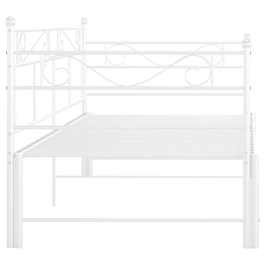 Cadre de canapé-lit extensible sans matelas blanc 90x200 cm - 8