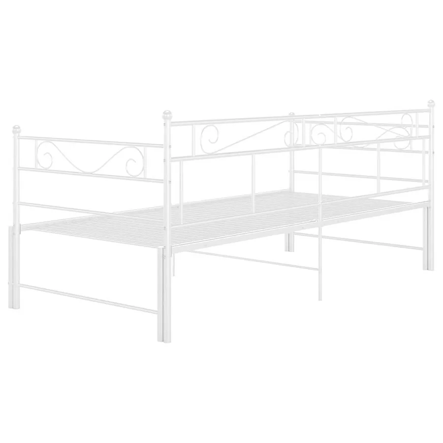 Cadre de canapé-lit extensible sans matelas blanc 90x200 cm - 9