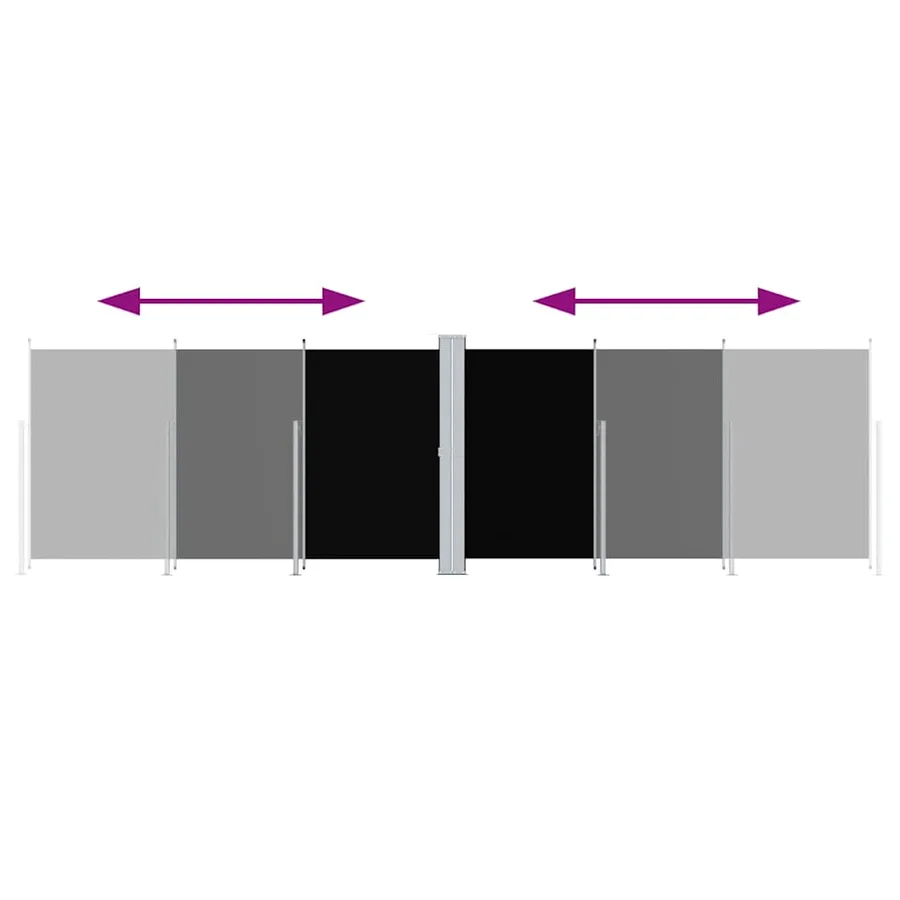 Auvent latéral rétractable Noir 180x600 cm - 3