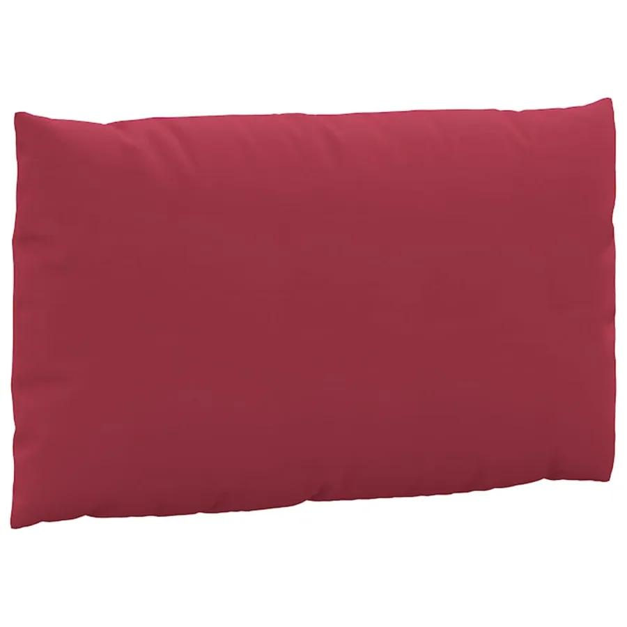Coussins de palette lot de 3 rouge bordeaux tissu oxford - 6