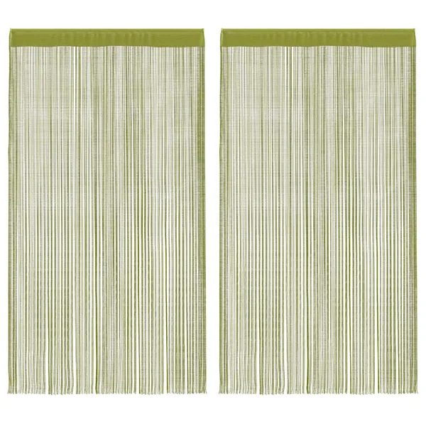 Rideau en fils 2 pcs 140 x 250 cm Vert