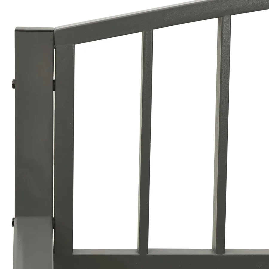 Banc de jardin Gris 120 cm Acier - 5