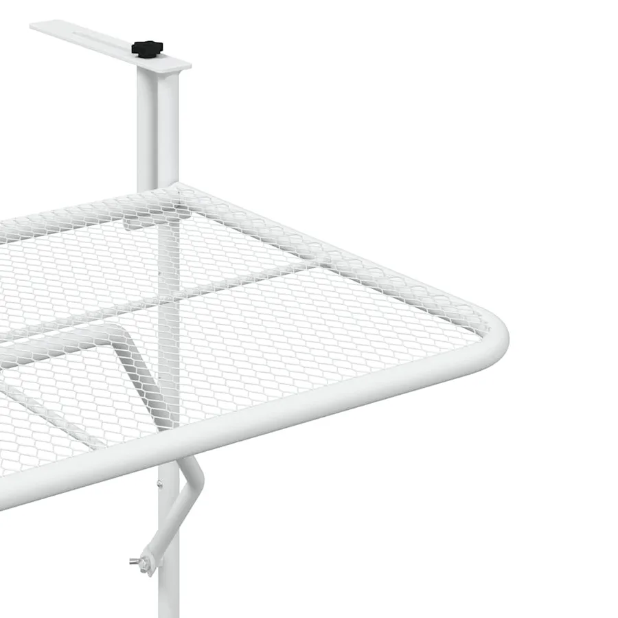 Table de balcon Blanc 60x40 cm Acier - 10