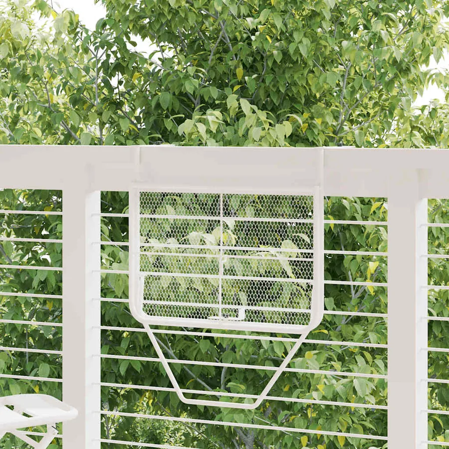 Table de balcon Blanc 60x40 cm Acier - 3