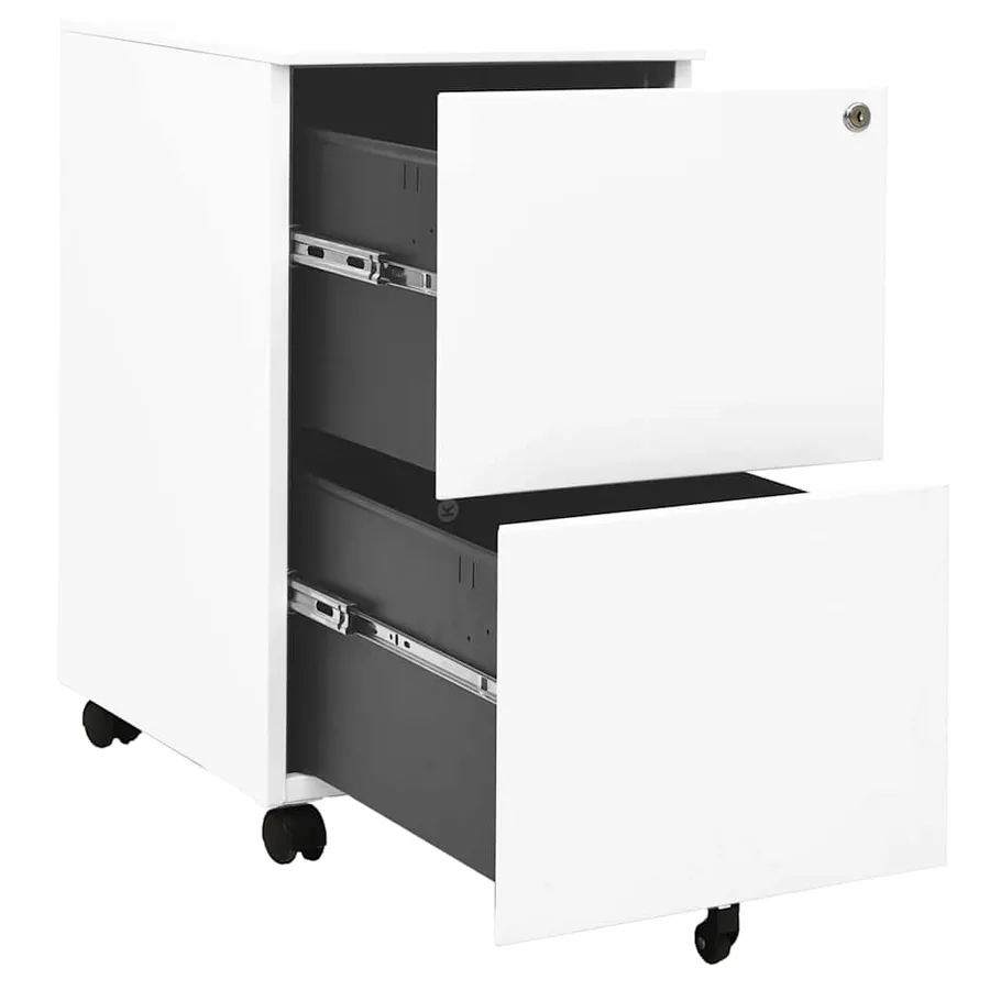 Classeur mobile Blanc 39x45x67 cm Acier - 5