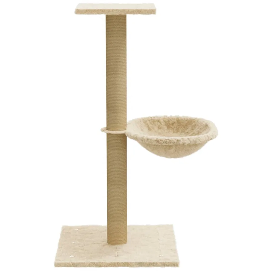 Arbre à chat avec griffoir en sisal Crème 74 cm - 5
