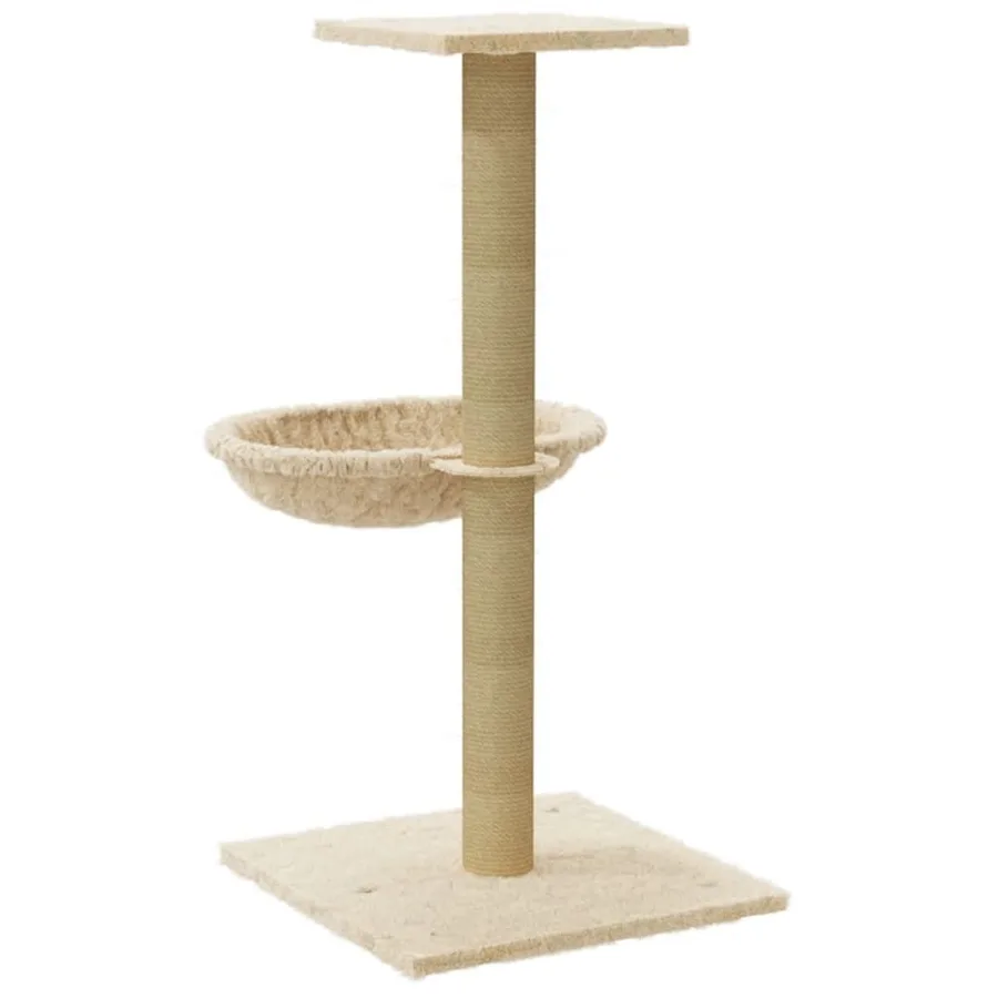 Arbre à chat avec griffoir en sisal Crème 74 cm - 6