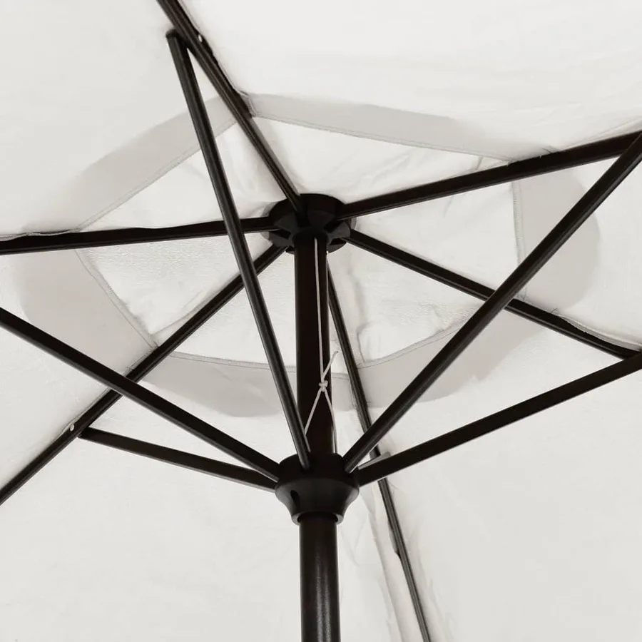 Parasol sable blanc avec Poteau en Acier 3 m - 5