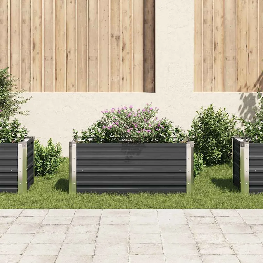 Lit surélevé de jardin Anthracite 100x40x45 cm Acier galvanisé - 3