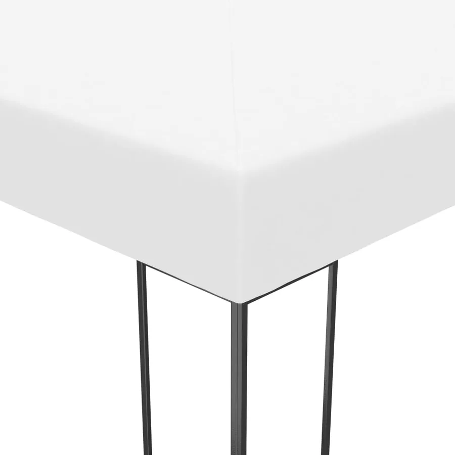 Chapiteau de jardin Acier enduit de poudre 4x3x2,7 m Blanc - 4
