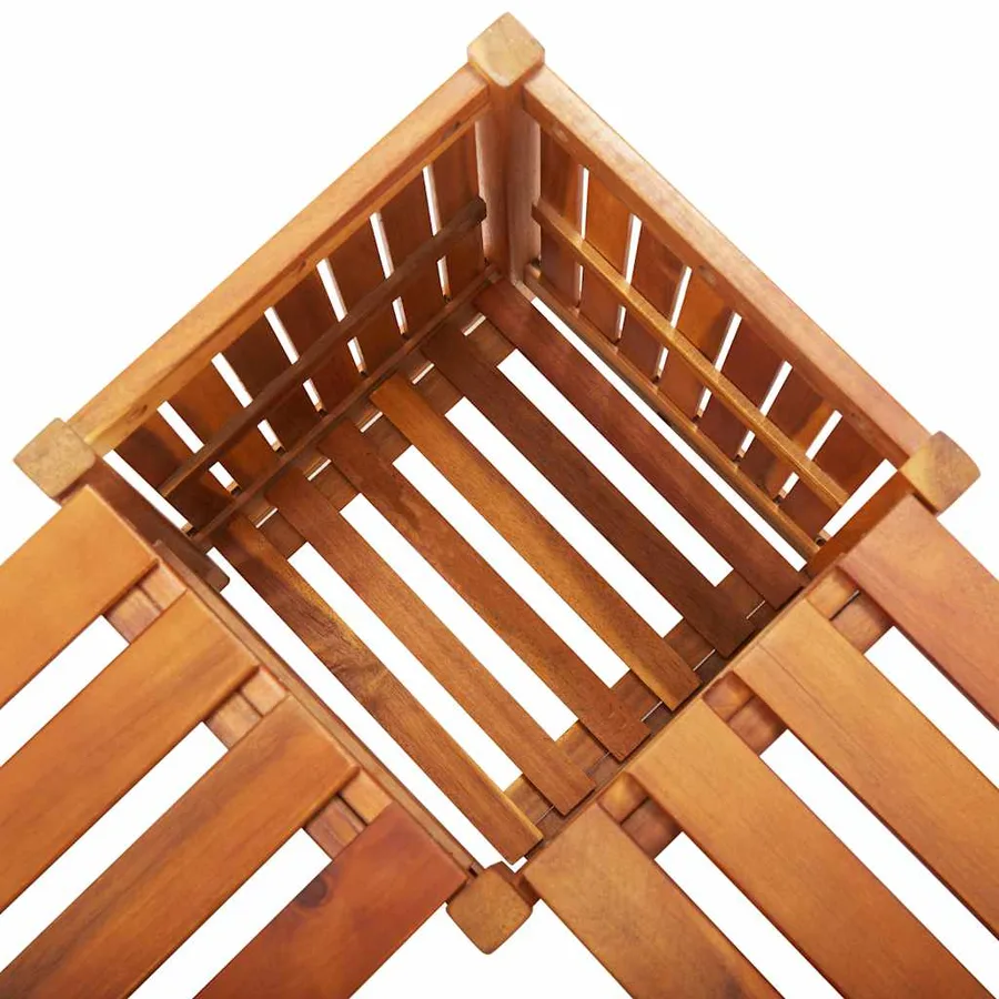 Banc de jardin et jardinière 117x117x40 cm Bois solide d'acacia - 7