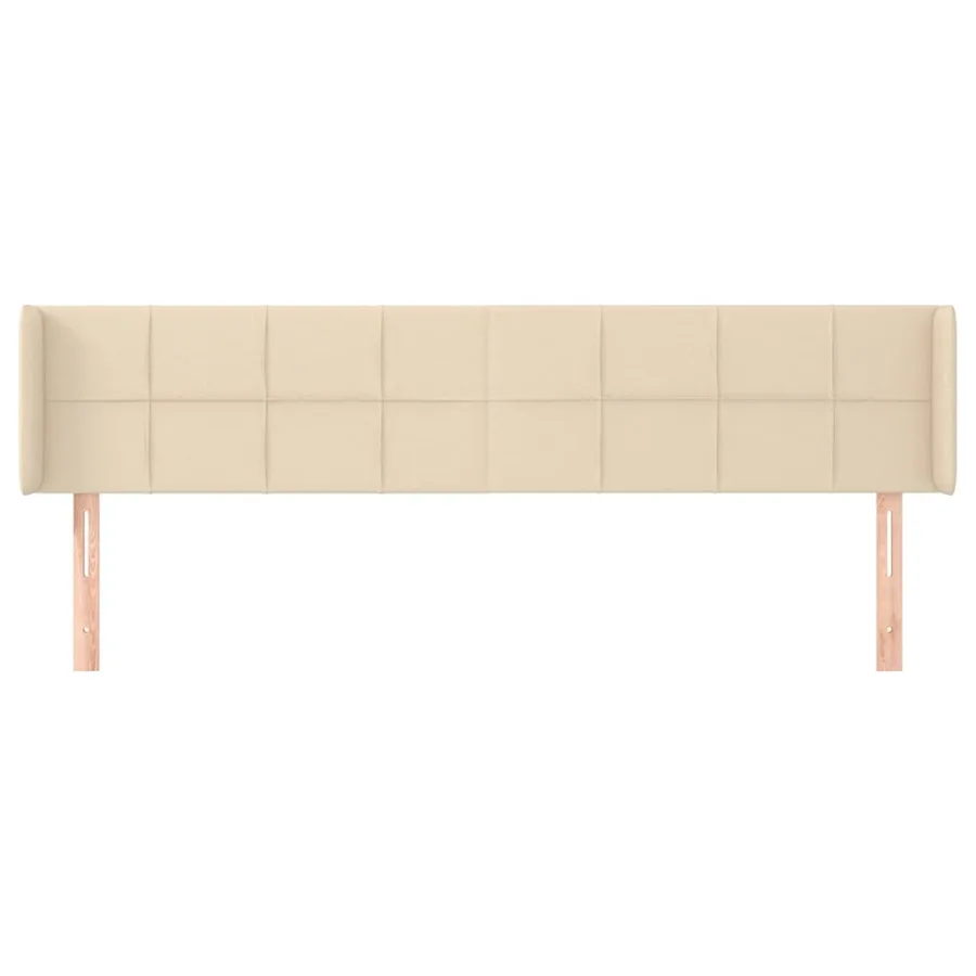 Tête de lit avec oreilles Crème 203x16x78/88 cm Tissu - 3