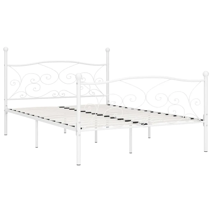 Cadre de lit sans matelas avec sommier à lattes métal 120x200cm - 2