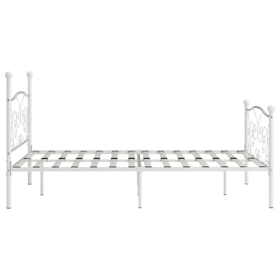 Cadre de lit sans matelas avec sommier à lattes métal 120x200cm - 4