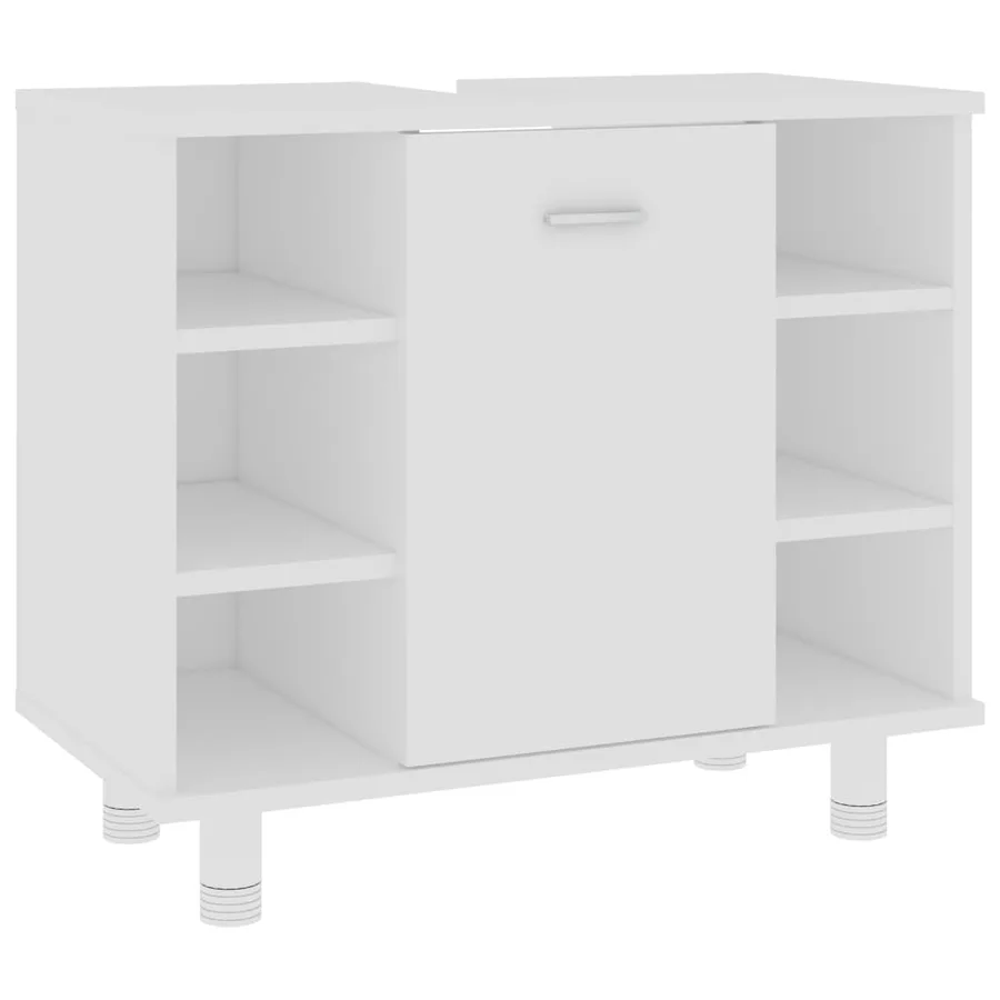 Ensemble de meubles de salle de bain 4pcs Blanc Bois ingénierie - 13