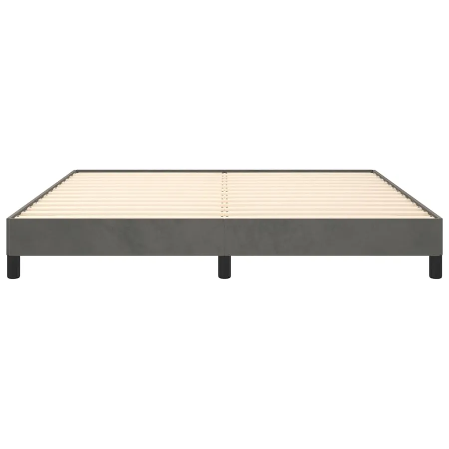 Cadre de lit sans matelas gris foncé 180x200 cm velours - 5