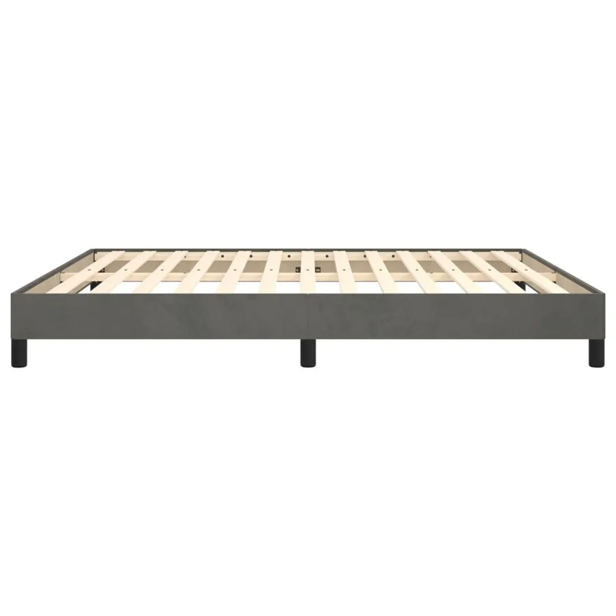 Cadre de lit sans matelas gris foncé 180x200 cm velours - 6