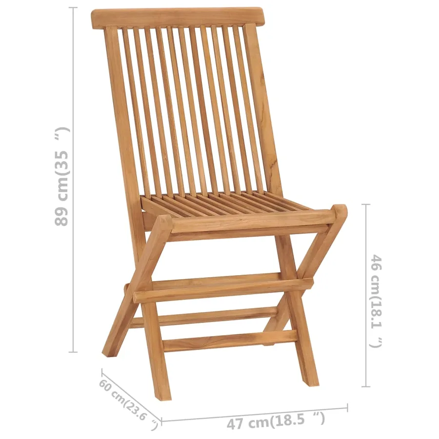 Chaises de jardin et coussins anthracite lot de 2 Bois de teck - 10