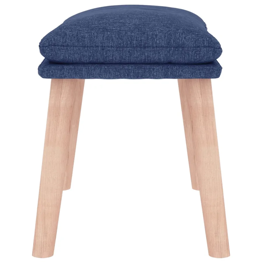 Repose-pied Bleu 45x29,5x35 cm Tissu - 4