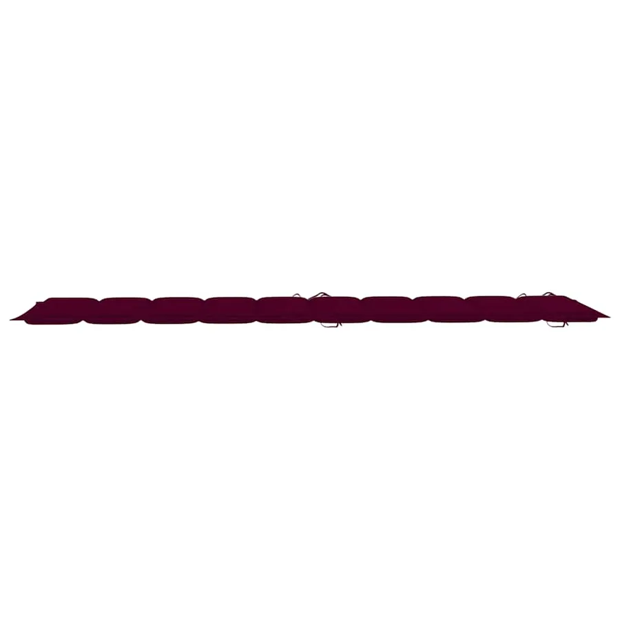 Chaise longue à bascule avec coussin Bois de teck solide - 11