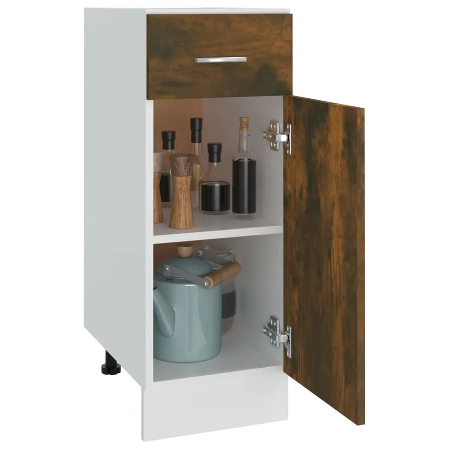 Armoire à tiroirs "Lyon" Chêne fumé 30 x 46 x 81,5 cm Bois d'ingénierie - 4