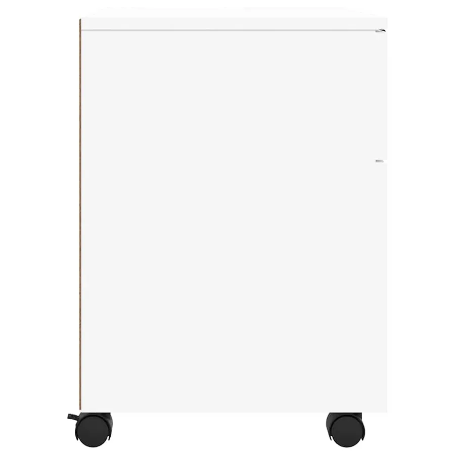 Classeur mobile avec roues Blanc 45x38x54 cm Bois d'ingénierie - 5