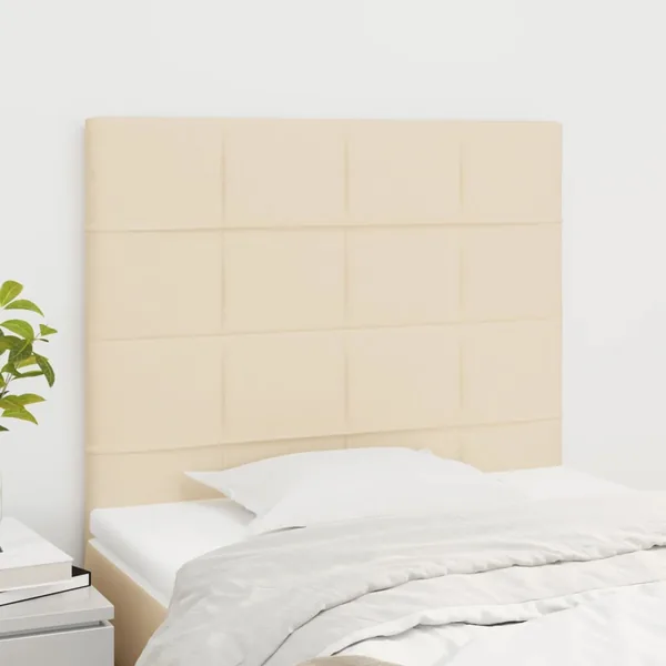 Tête de lit Crème 100x5x118/128 cm Tissu